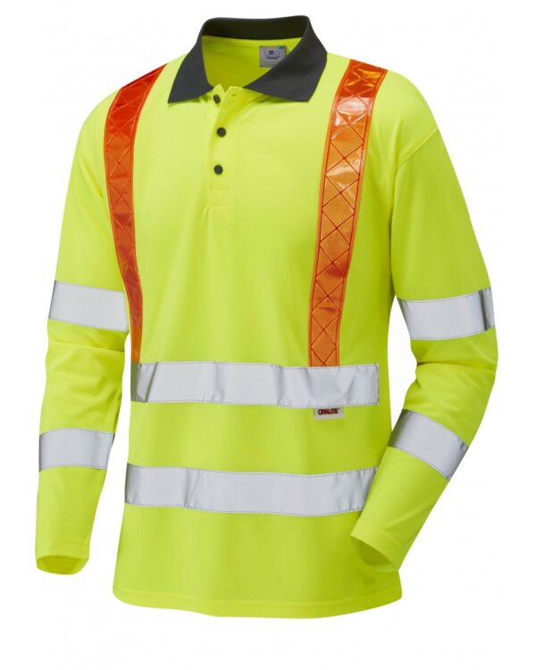 Performance Sleeved Polo Shirt with Red Braces
