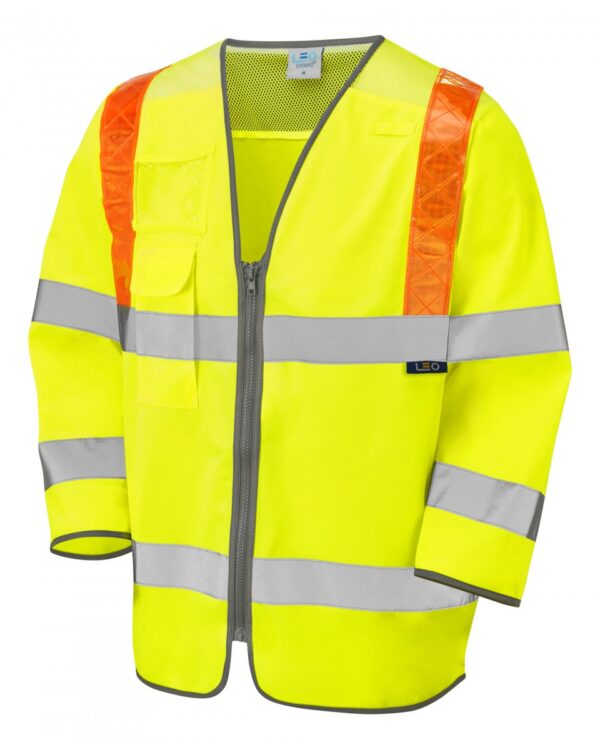 HighViz 3/4 Sleeve Waistcoat with Red Braces
